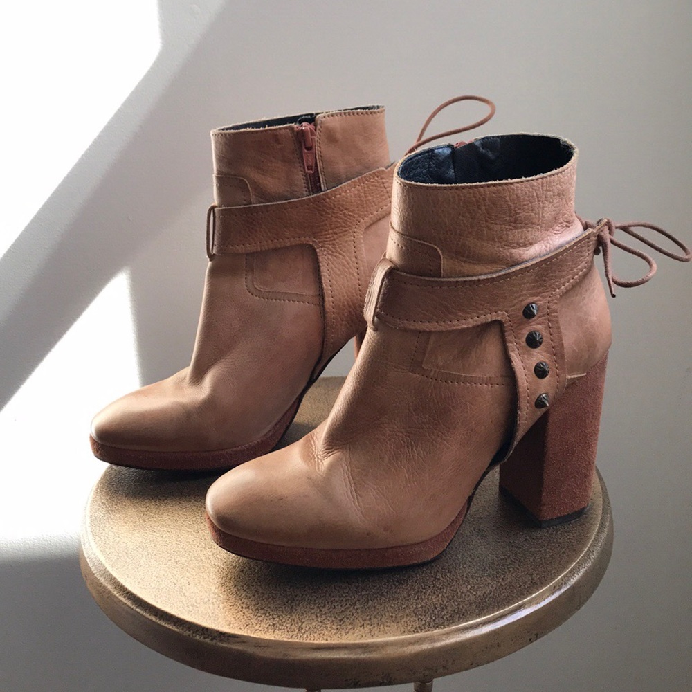 Free People Tan Ankle Boots